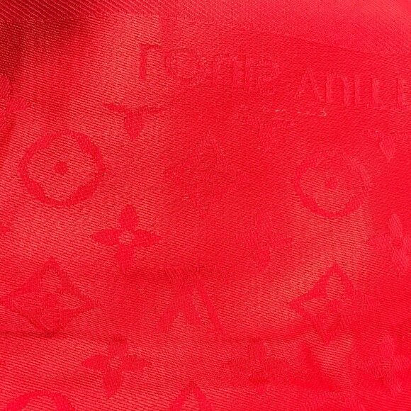 LOUIS VUITTON Red Monogram Scarf - Picture 10 of 14